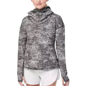 LULULEMON Forever Endeavour Pullover in Rush Jacquard Black White SZ 4